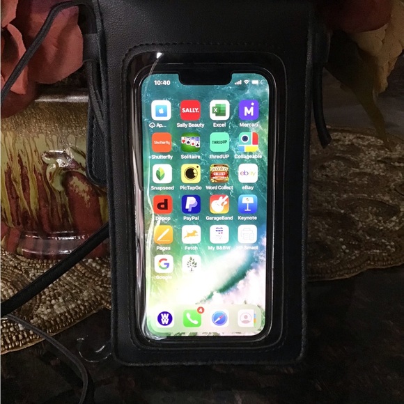 Vegan Leather Adjustable Crossbody Phone Case - Picture 8 of 11